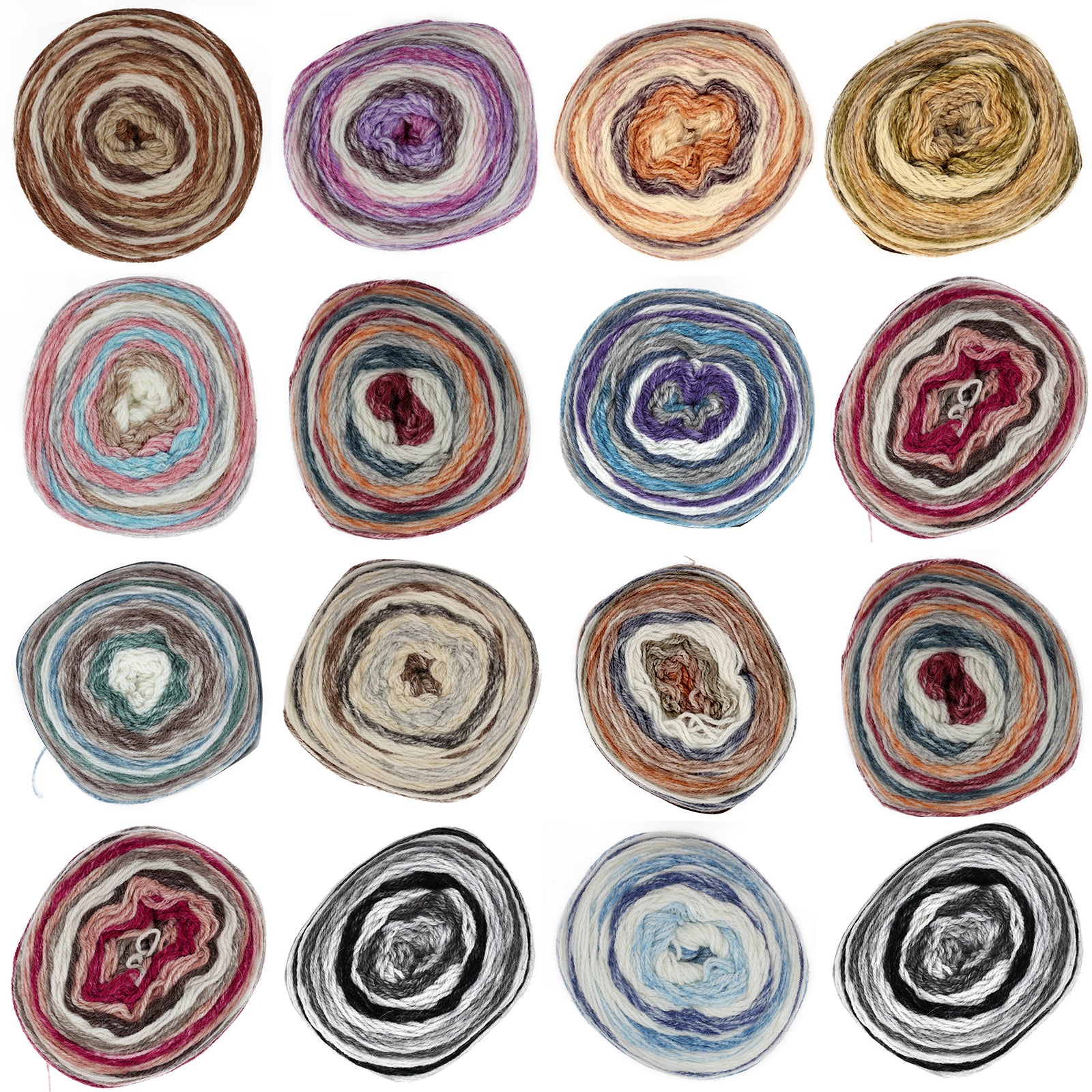 Harvest yarn cakes