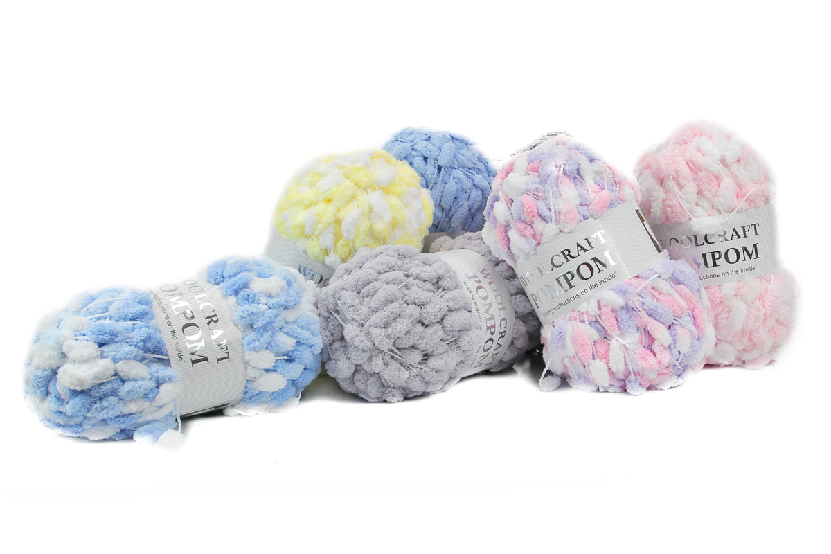 Woolcraft Jarol POM POM Knitting Yarn Diamante Crafts