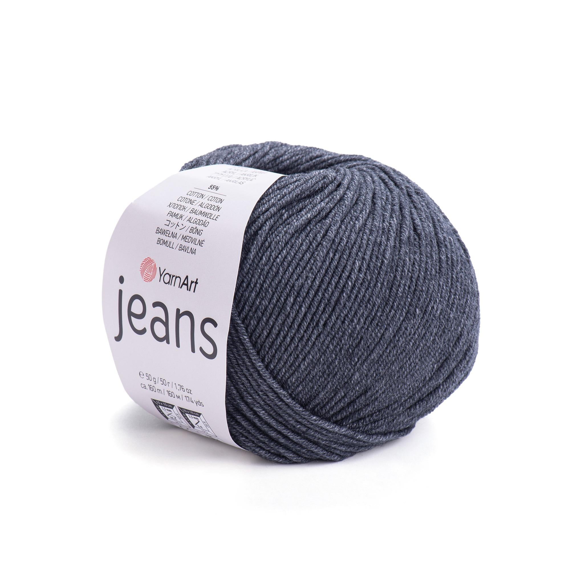 Yarn Art - JEANS - 55% Cotton 45% Acrylic, 160m Knitting and Crochet Yarn
