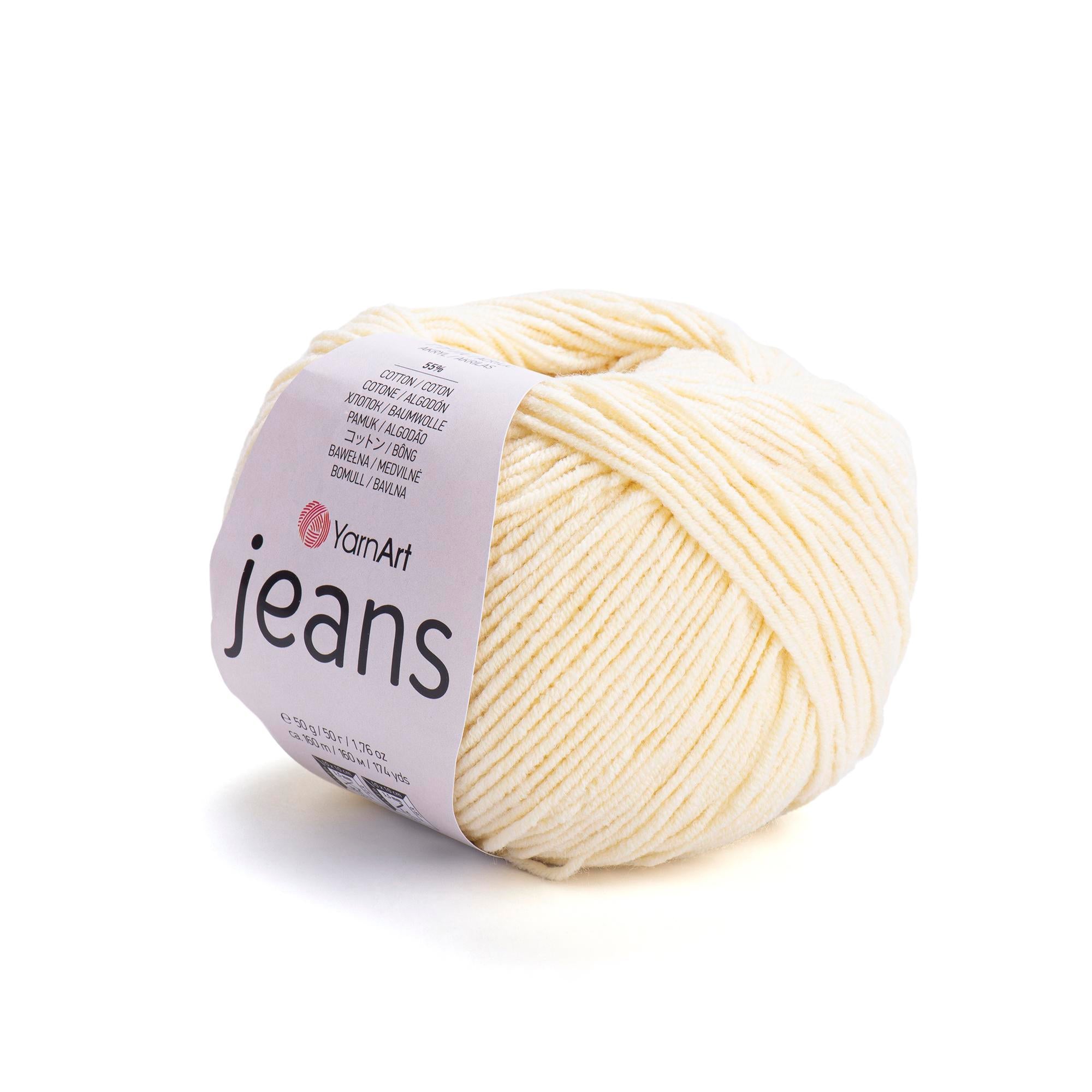Yarn Art - JEANS - 55% Cotton 45% Acrylic, 160m Knitting and Crochet Yarn
