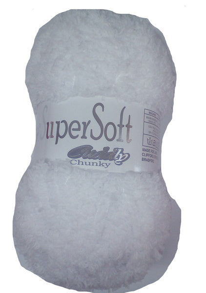 Woolcraft / Jarol SUPERSOFT CUDDLY Knitting Yarn / Wool - 100g - White