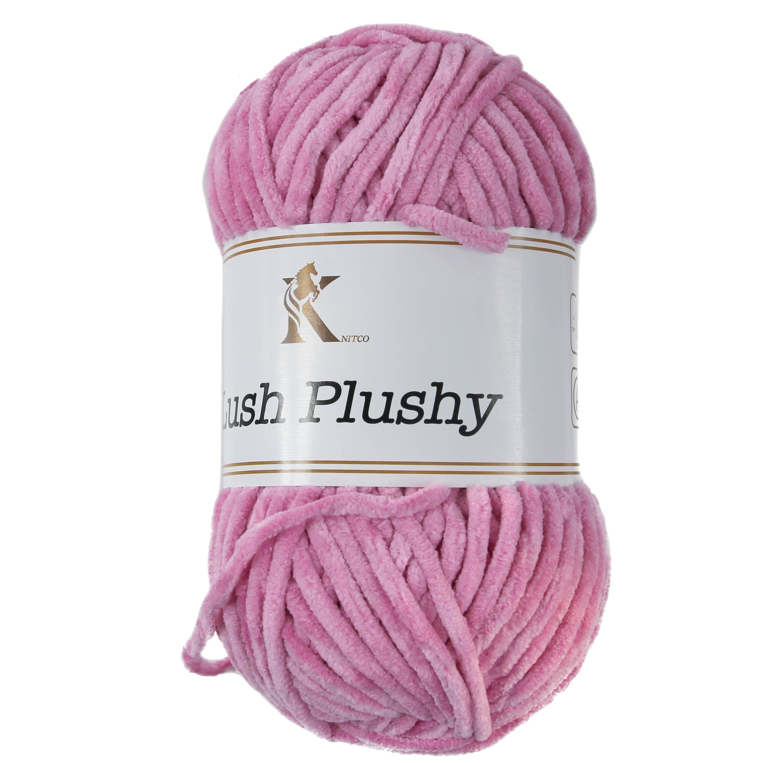 Knit co Lush Plushy / Chenille Chunky - 100g: 100% Polyester