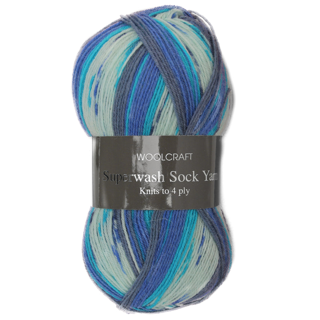 Woolcraft Superwash Sock Yarn 4Ply 100g - Woodstock