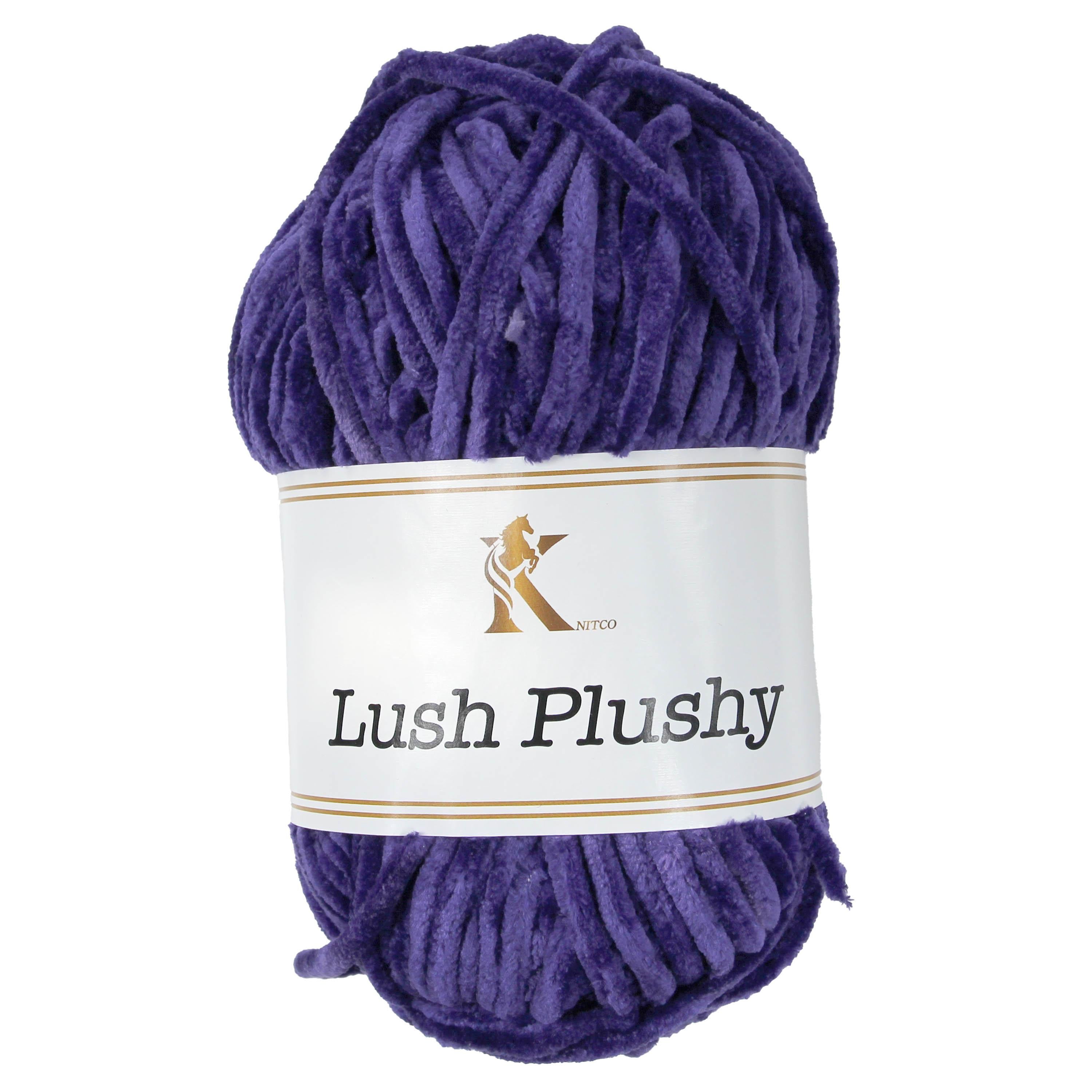 Knit co Lush Plushy / Chenille Chunky - 100g: 100% Polyester