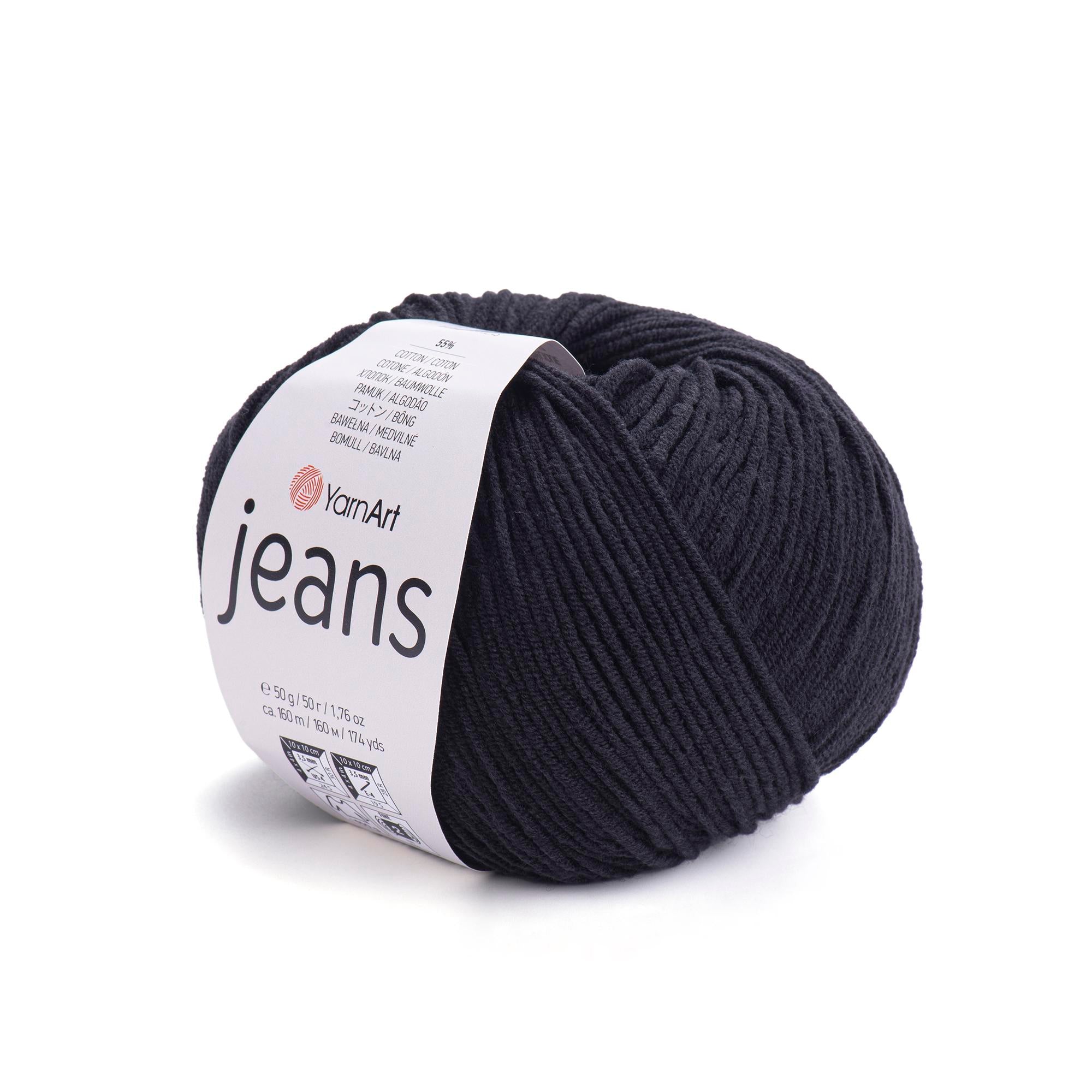 Yarn Art - JEANS - 55% Cotton 45% Acrylic, 160m Knitting and Crochet Yarn