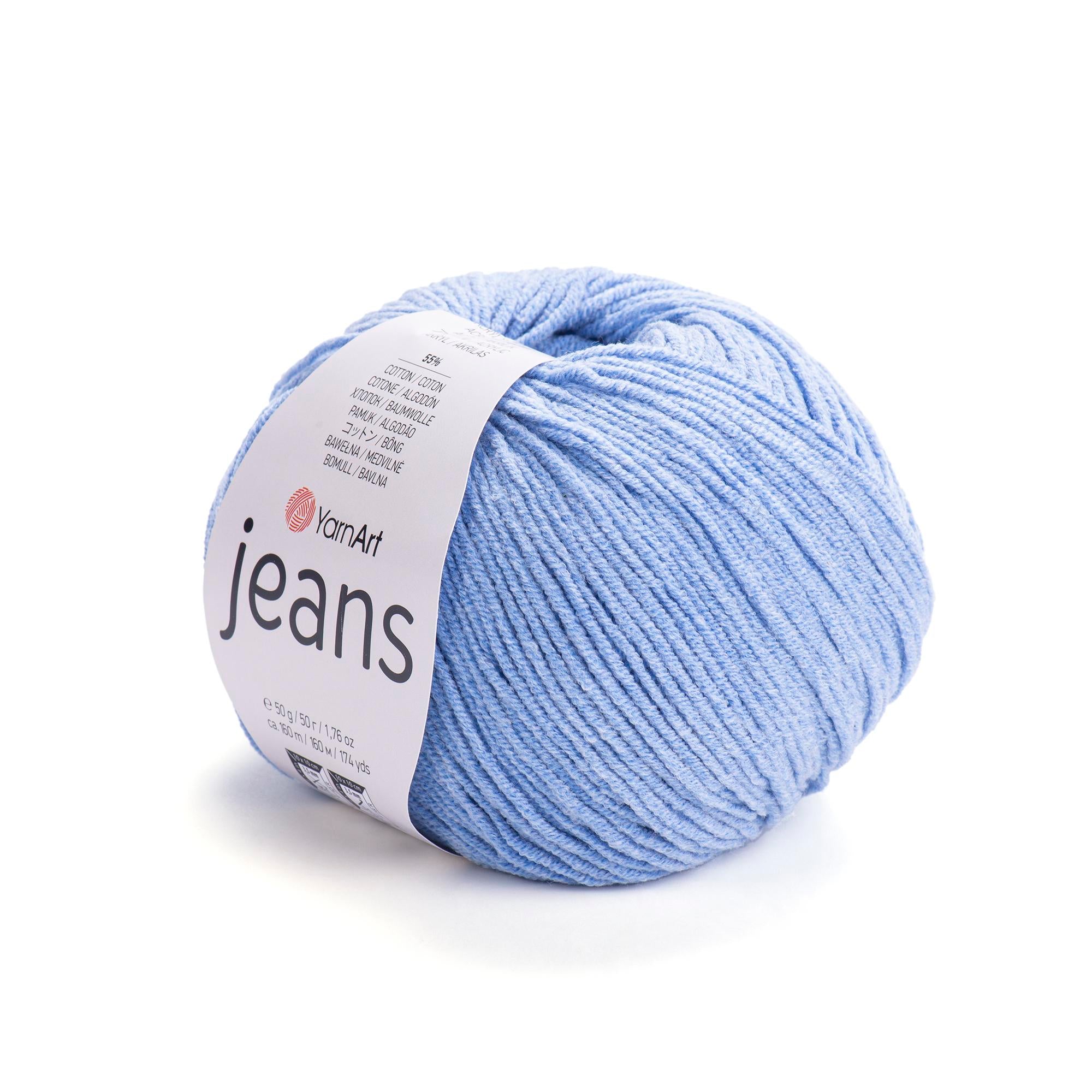 Yarn Art - JEANS - 55% Cotton 45% Acrylic, 160m Knitting and Crochet Yarn