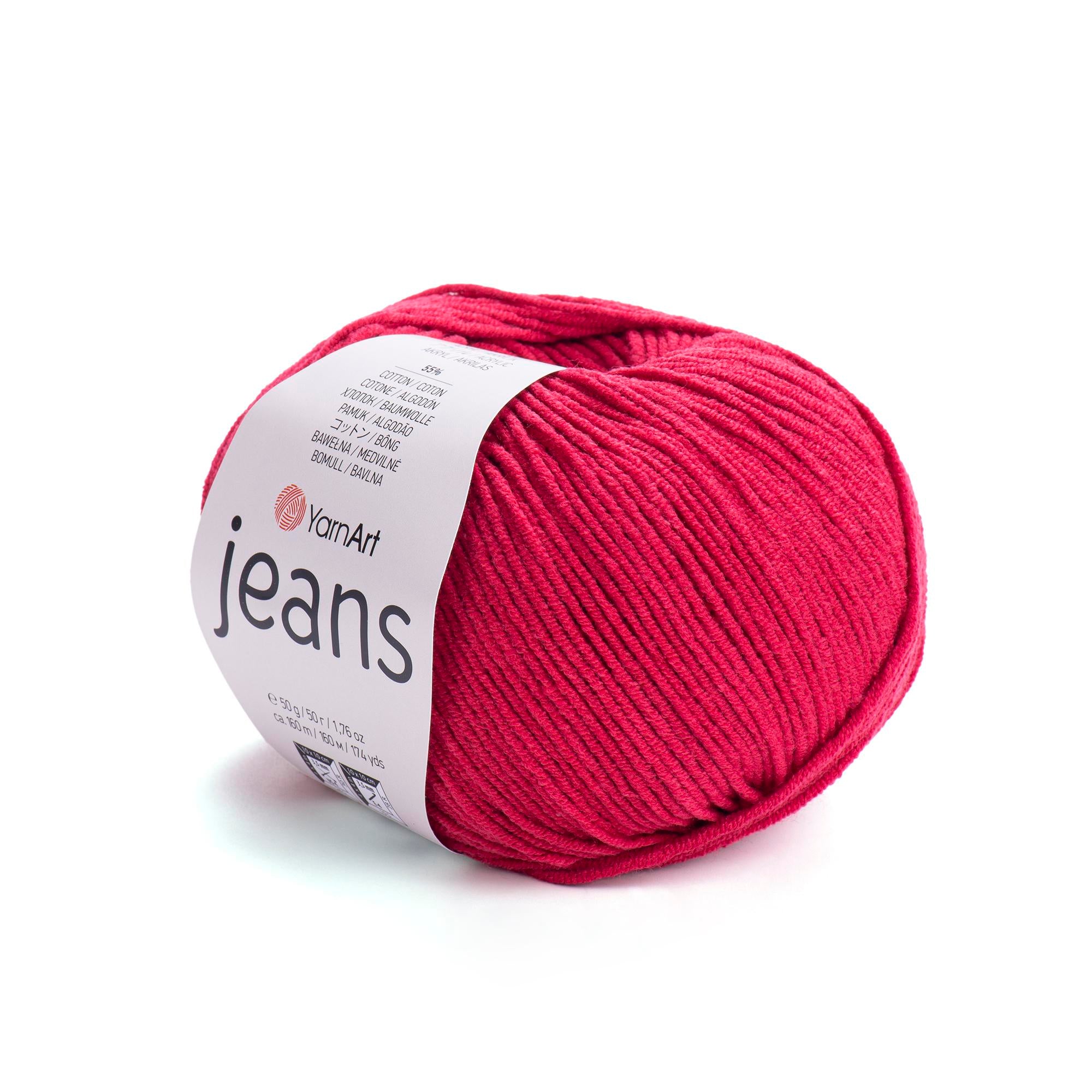 Yarn Art - JEANS - 55% Cotton 45% Acrylic, 160m Knitting and Crochet Yarn