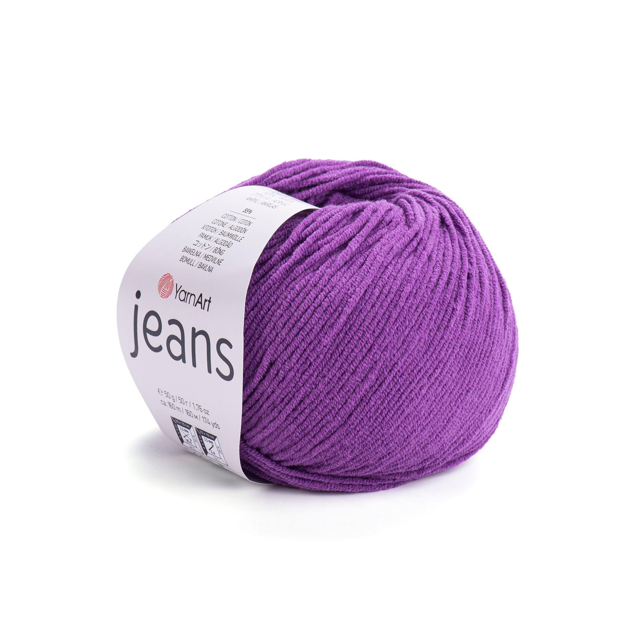 Yarn Art - JEANS - 55% Cotton 45% Acrylic, 160m Knitting and Crochet Yarn