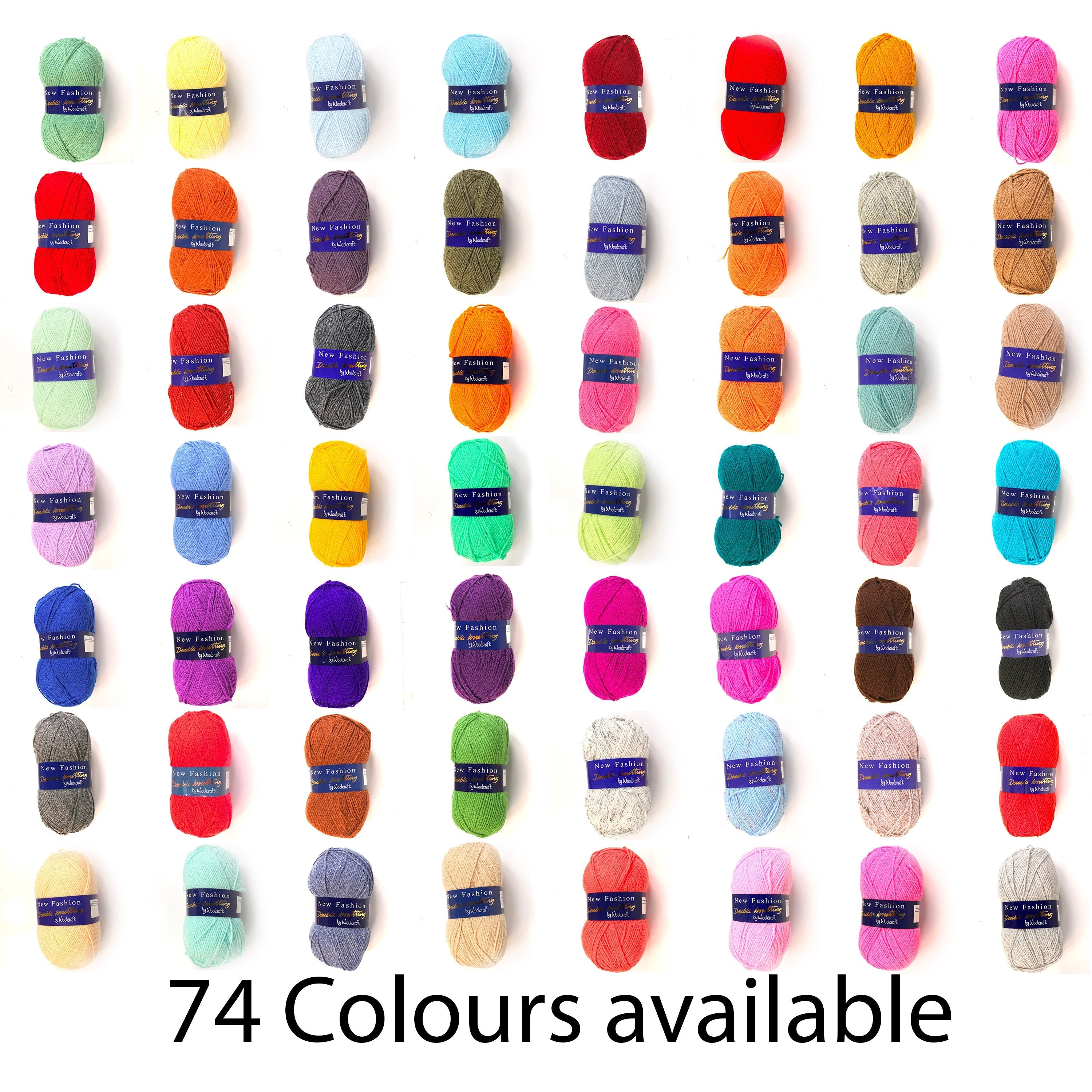 Woolcraft NEW FASHION DK Knitting White - 7F76