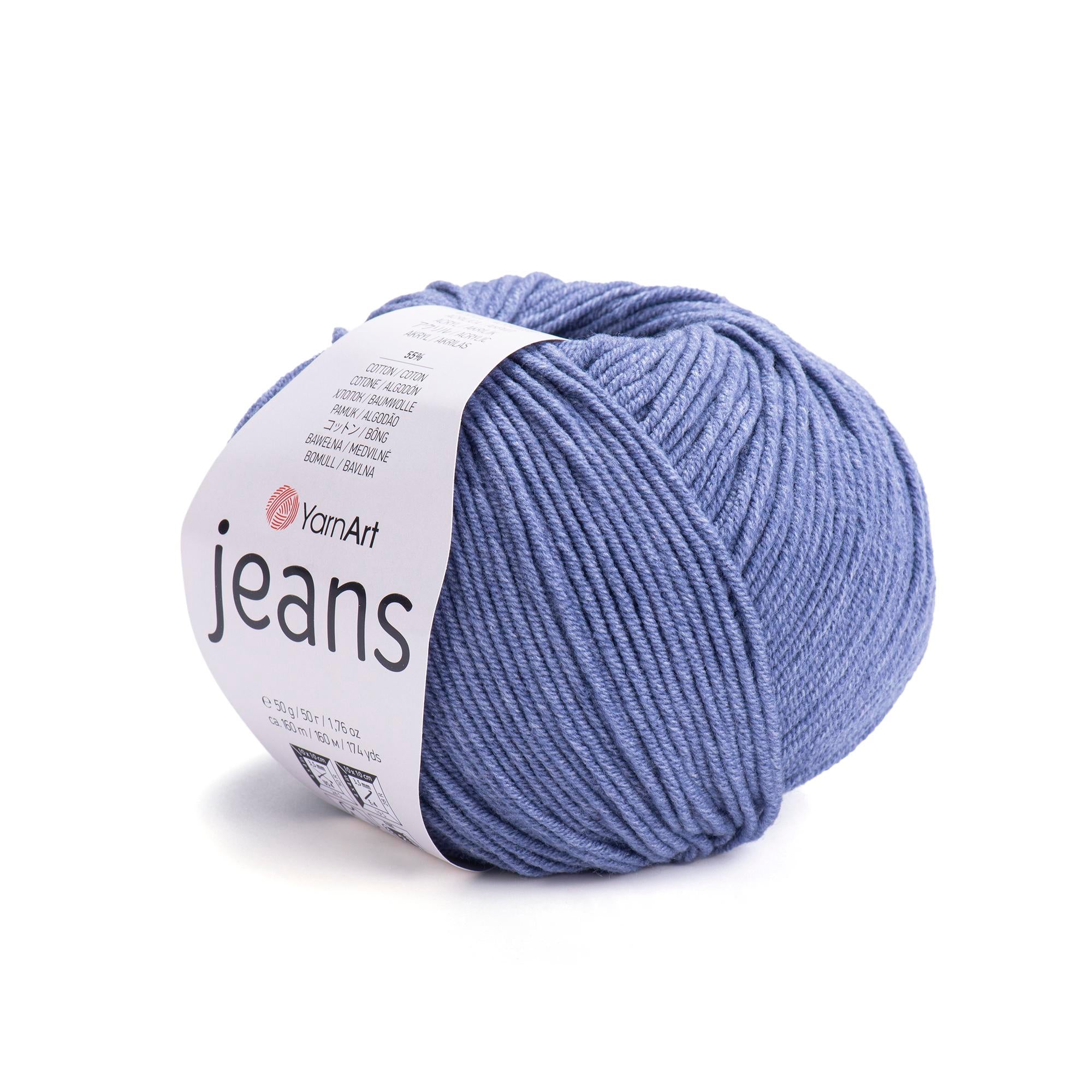 Yarn Art - JEANS - 55% Cotton 45% Acrylic, 160m Knitting and Crochet Yarn