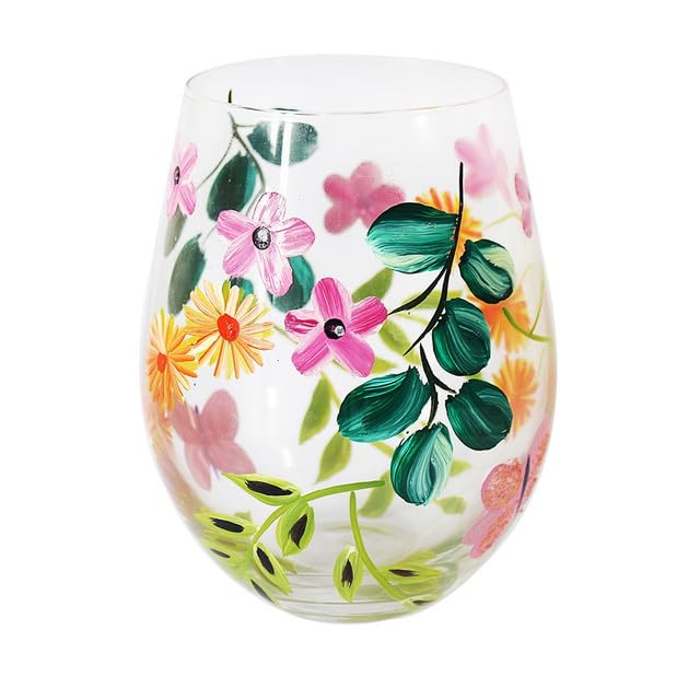 Diamante Crafts Floral Gin and Wine Glasses