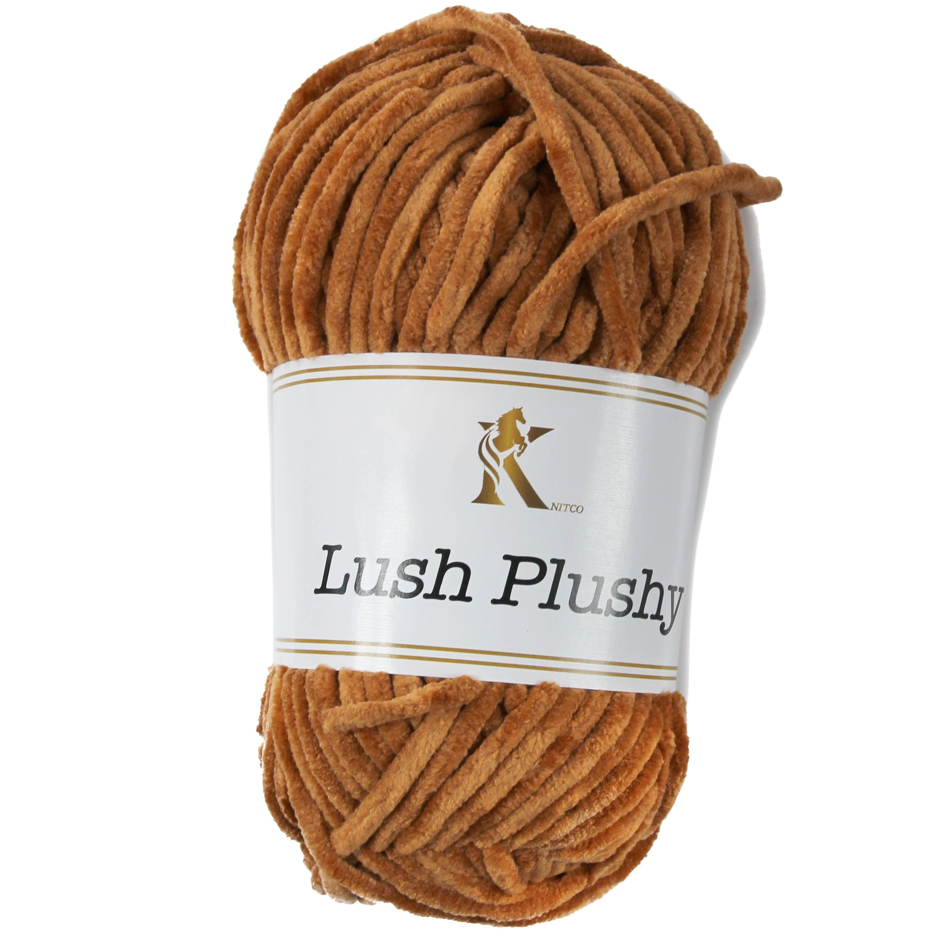 Knit co Lush Plushy / Chenille Chunky - 100g: 100% Polyester
