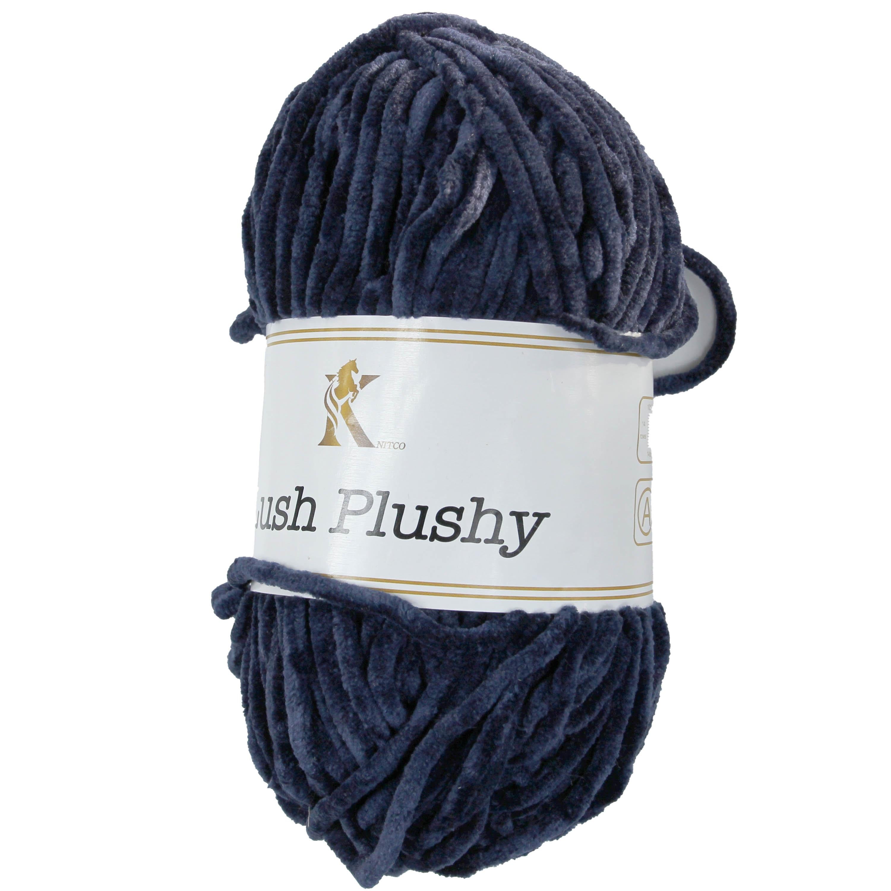 Knit co Lush Plushy / Chenille Chunky - 100g: 100% Polyester