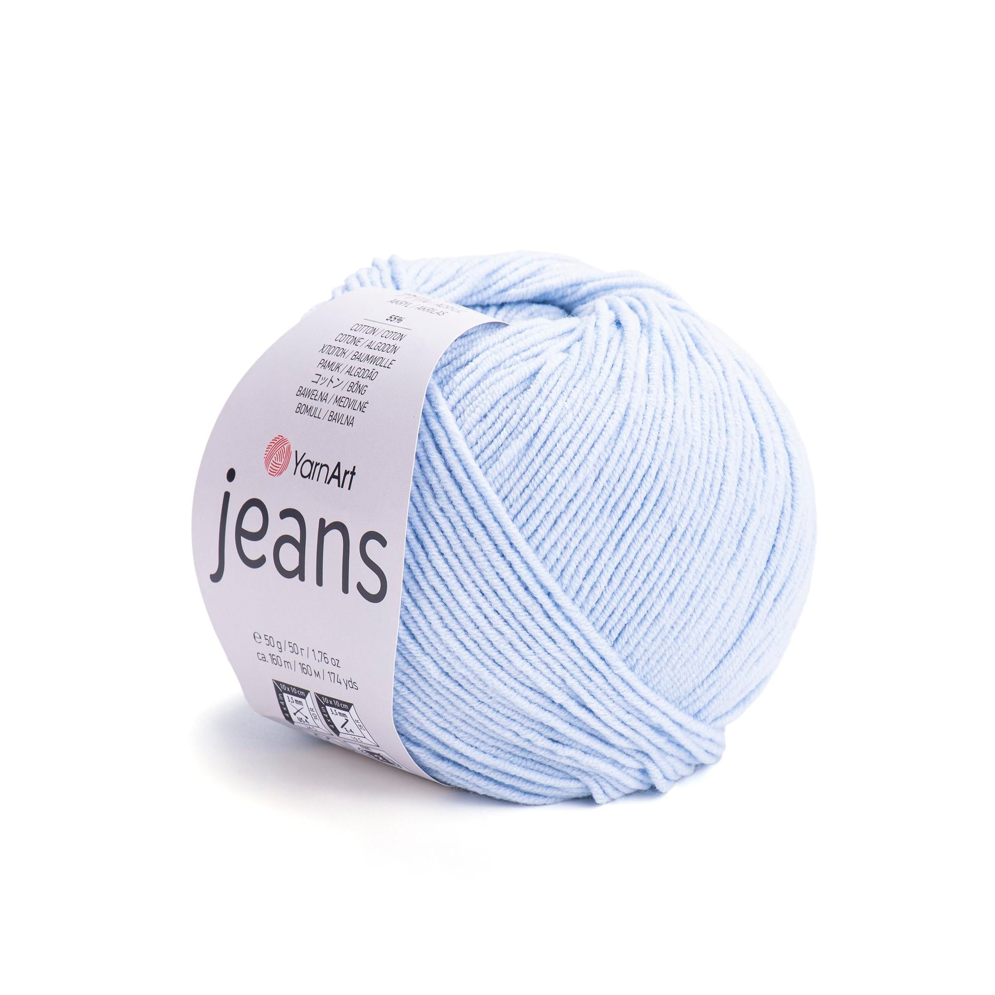 Yarn Art - JEANS - 55% Cotton 45% Acrylic, 160m Knitting and Crochet Yarn