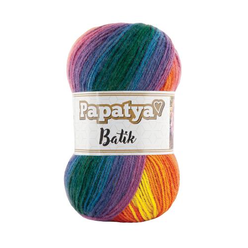 Papatya Batik Dk Variegated Pack Of 5 - 100g, 100% Acrylic, 360m