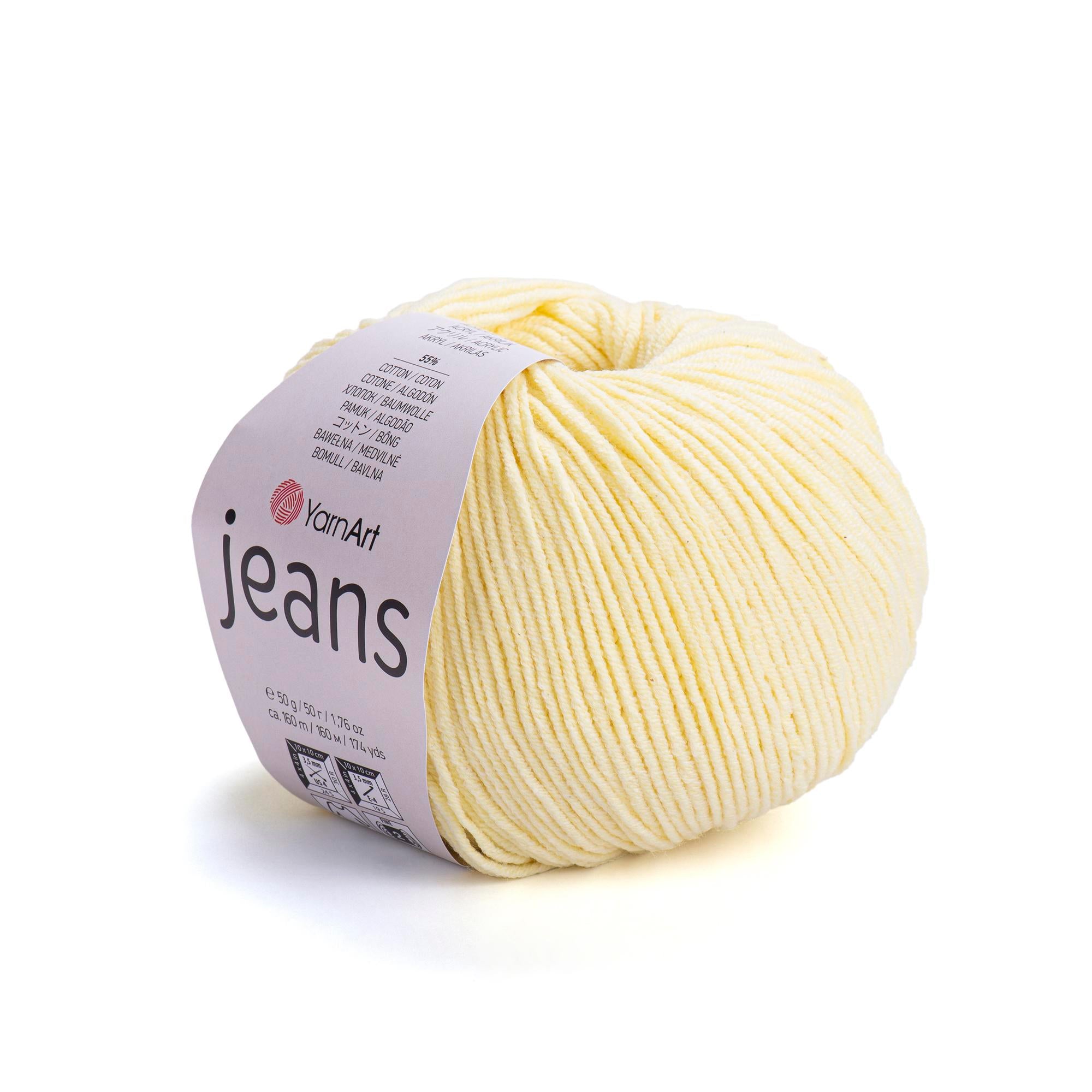 Yarn Art - JEANS - 55% Cotton 45% Acrylic, 160m Knitting and Crochet Yarn