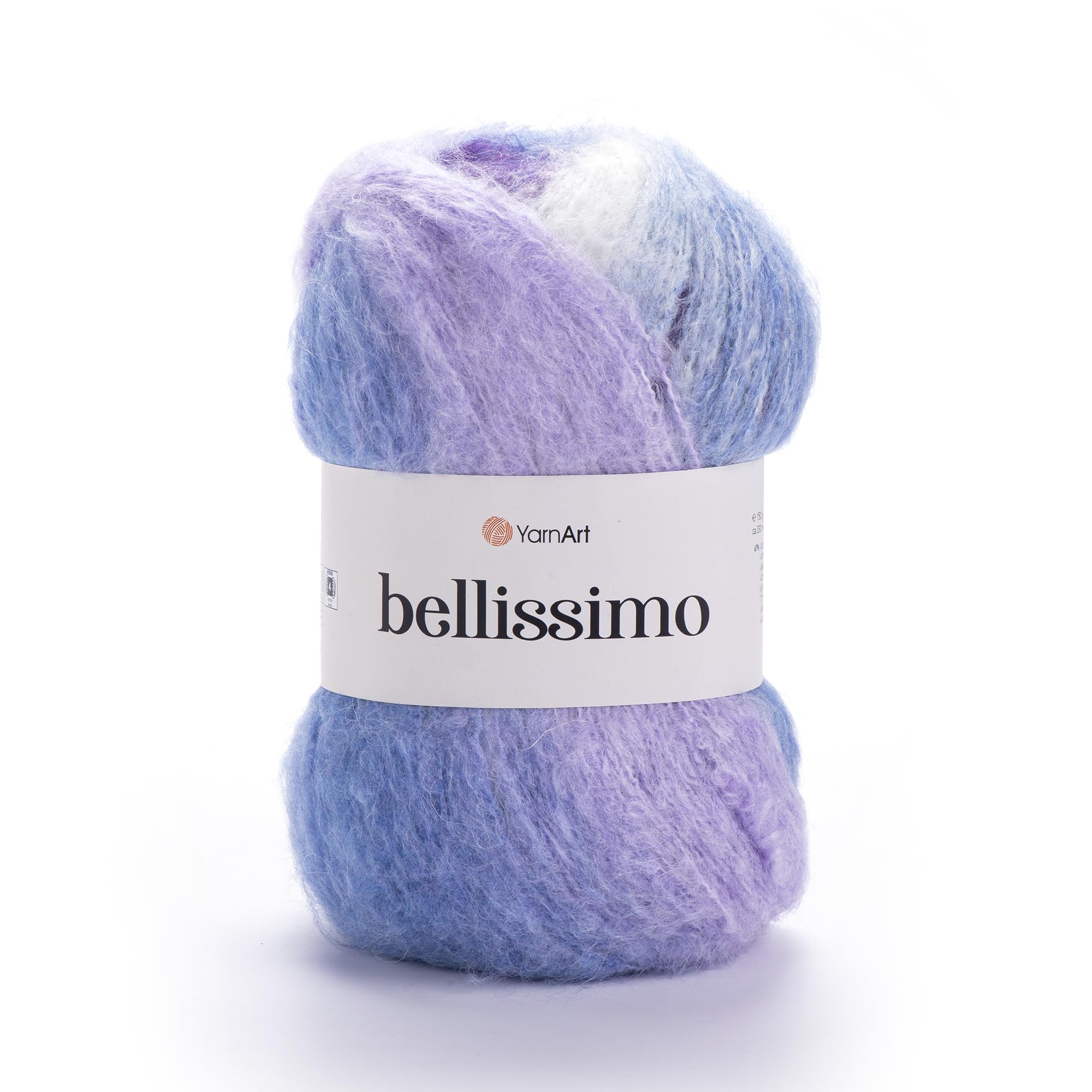 YarnArt Bellissimo - 13% Mohair - 67% Acrylic - 4% Polyamide - 16% Polyester