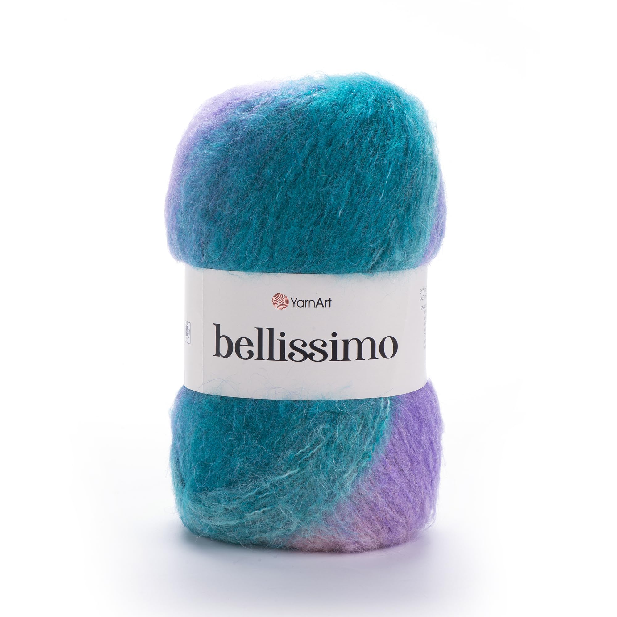 YarnArt Bellissimo - 13% Mohair - 67% Acrylic - 4% Polyamide - 16% Polyester