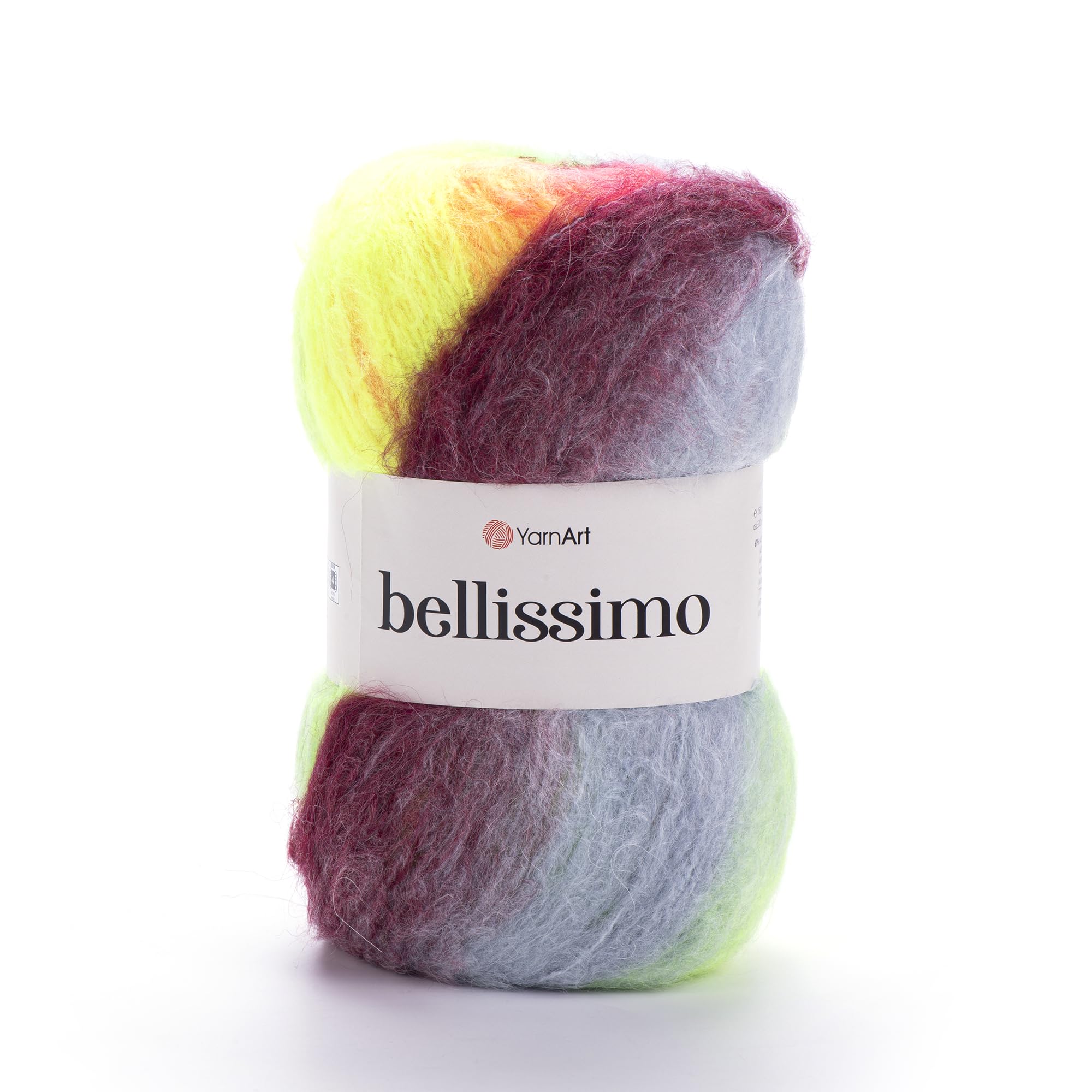 YarnArt Bellissimo - 13% Mohair - 67% Acrylic - 4% Polyamide - 16% Polyester