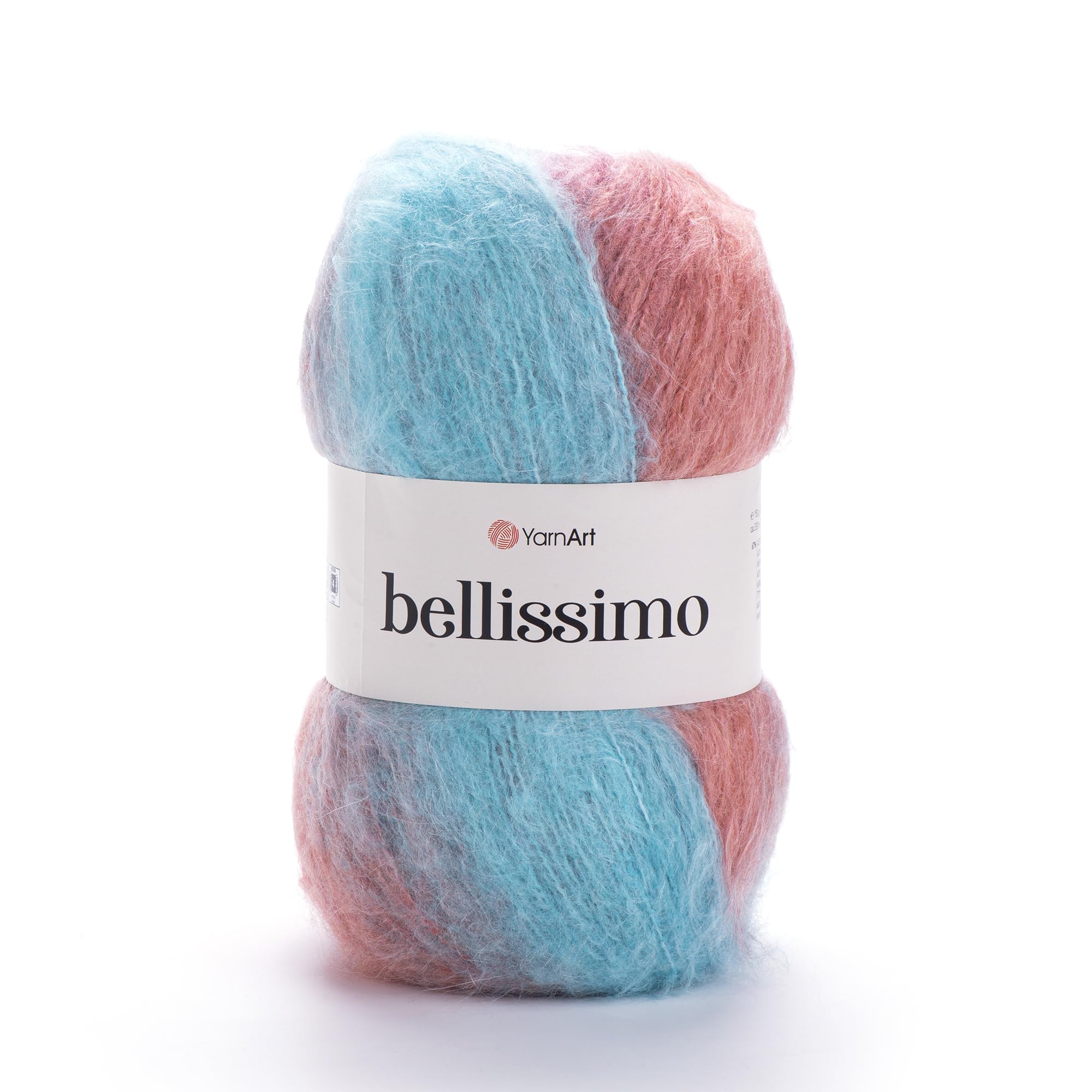 YarnArt Bellissimo - 13% Mohair - 67% Acrylic - 4% Polyamide - 16% Polyester