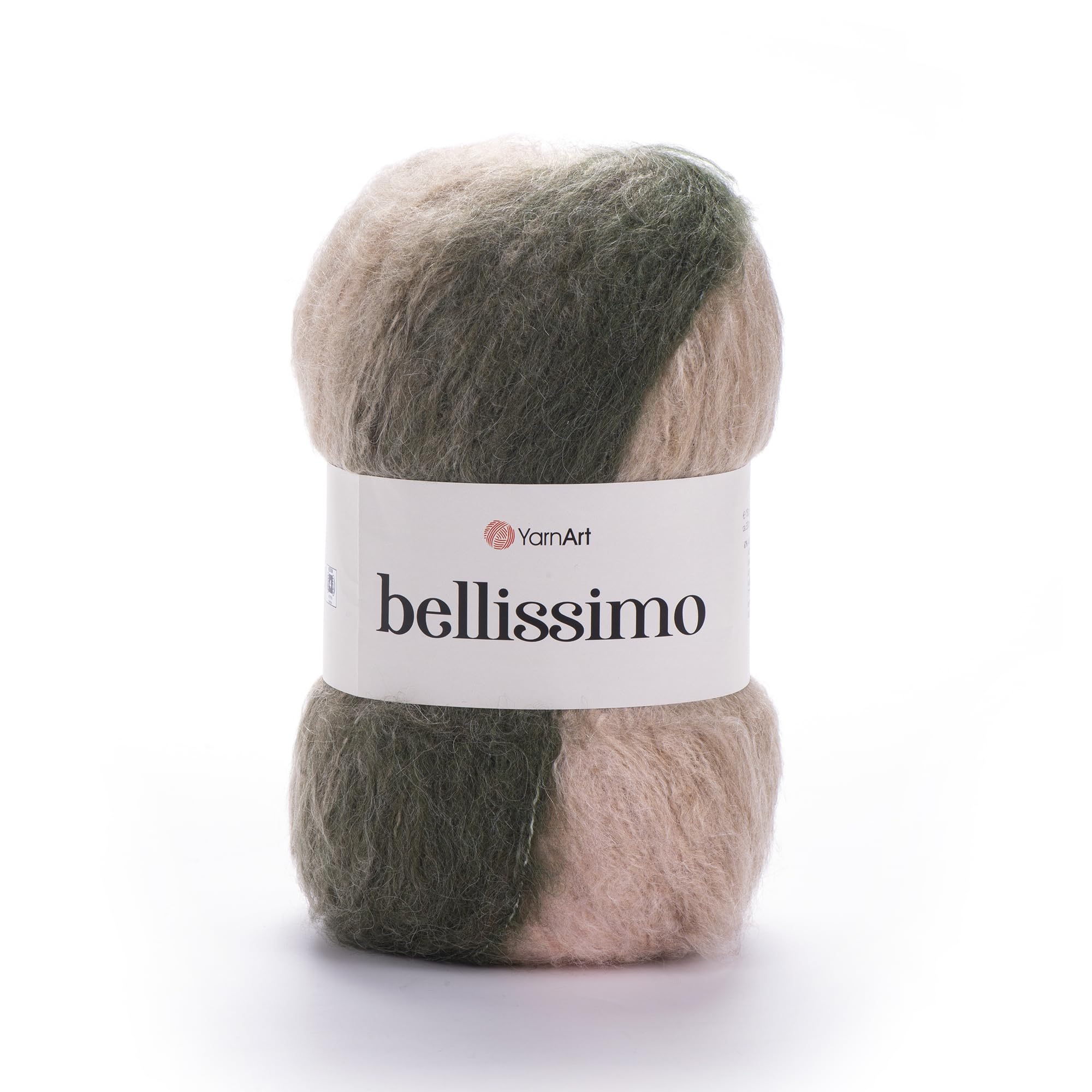 YarnArt Bellissimo - 13% Mohair - 67% Acrylic - 4% Polyamide - 16% Polyester