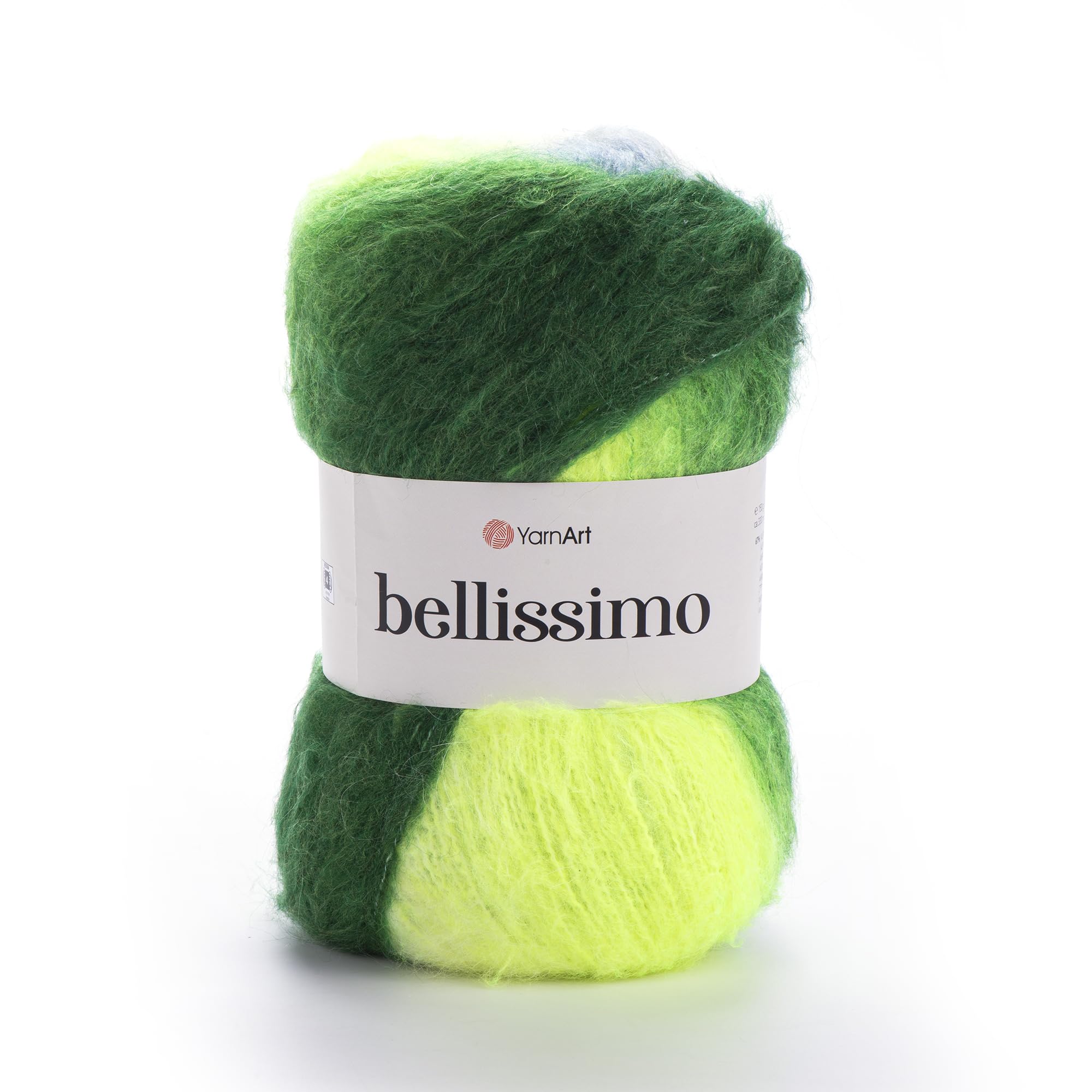 YarnArt Bellissimo - 13% Mohair - 67% Acrylic - 4% Polyamide - 16% Polyester