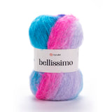 YarnArt Bellissimo - 13% Mohair - 67% Acrylic - 4% Polyamide - 16% Polyester