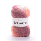 YarnArt Bellissimo - 13% Mohair - 67% Acrylic - 4% Polyamide - 16% Polyester
