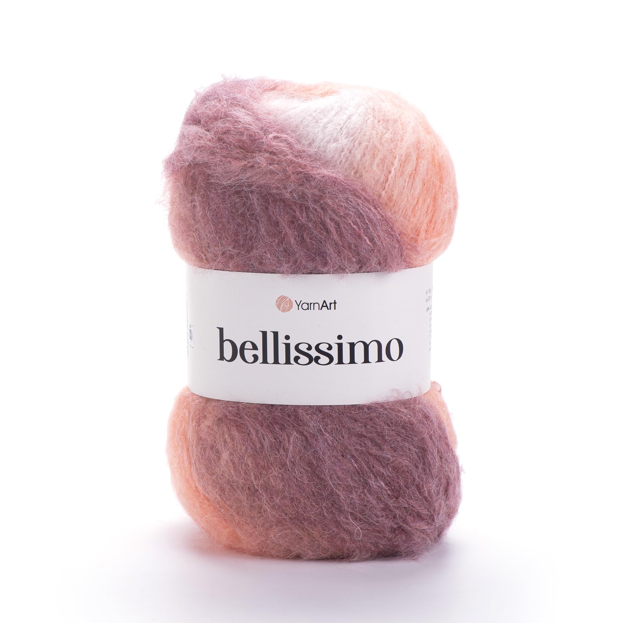 YarnArt Bellissimo - 13% Mohair - 67% Acrylic - 4% Polyamide - 16% Polyester