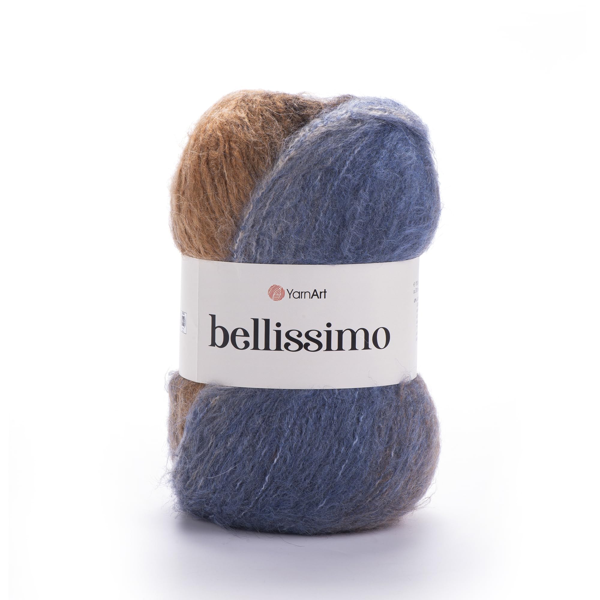 YarnArt Bellissimo - 13% Mohair - 67% Acrylic - 4% Polyamide - 16% Polyester
