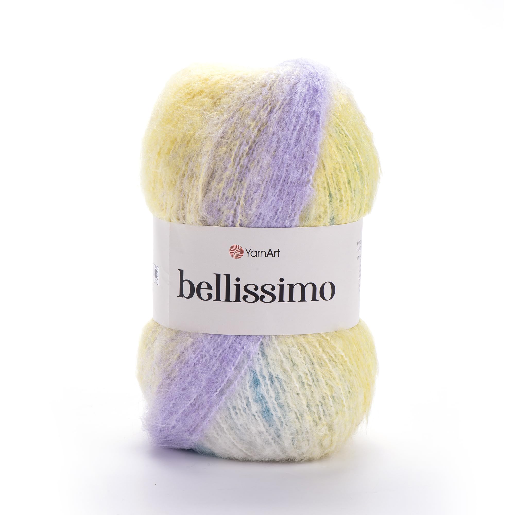 YarnArt Bellissimo - 13% Mohair - 67% Acrylic - 4% Polyamide - 16% Polyester