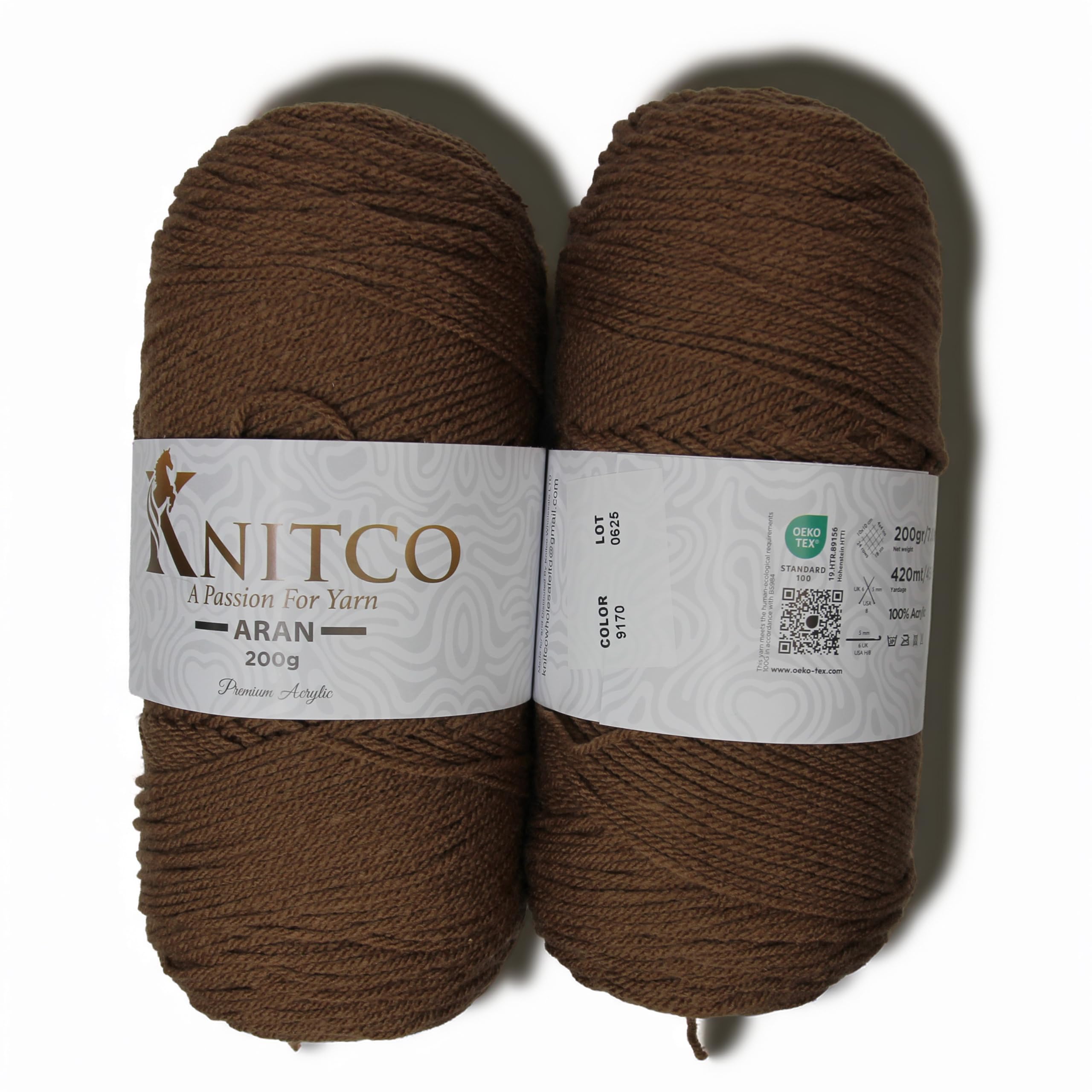 Knitco Aran - 200g - 420m - 100% Acrylic