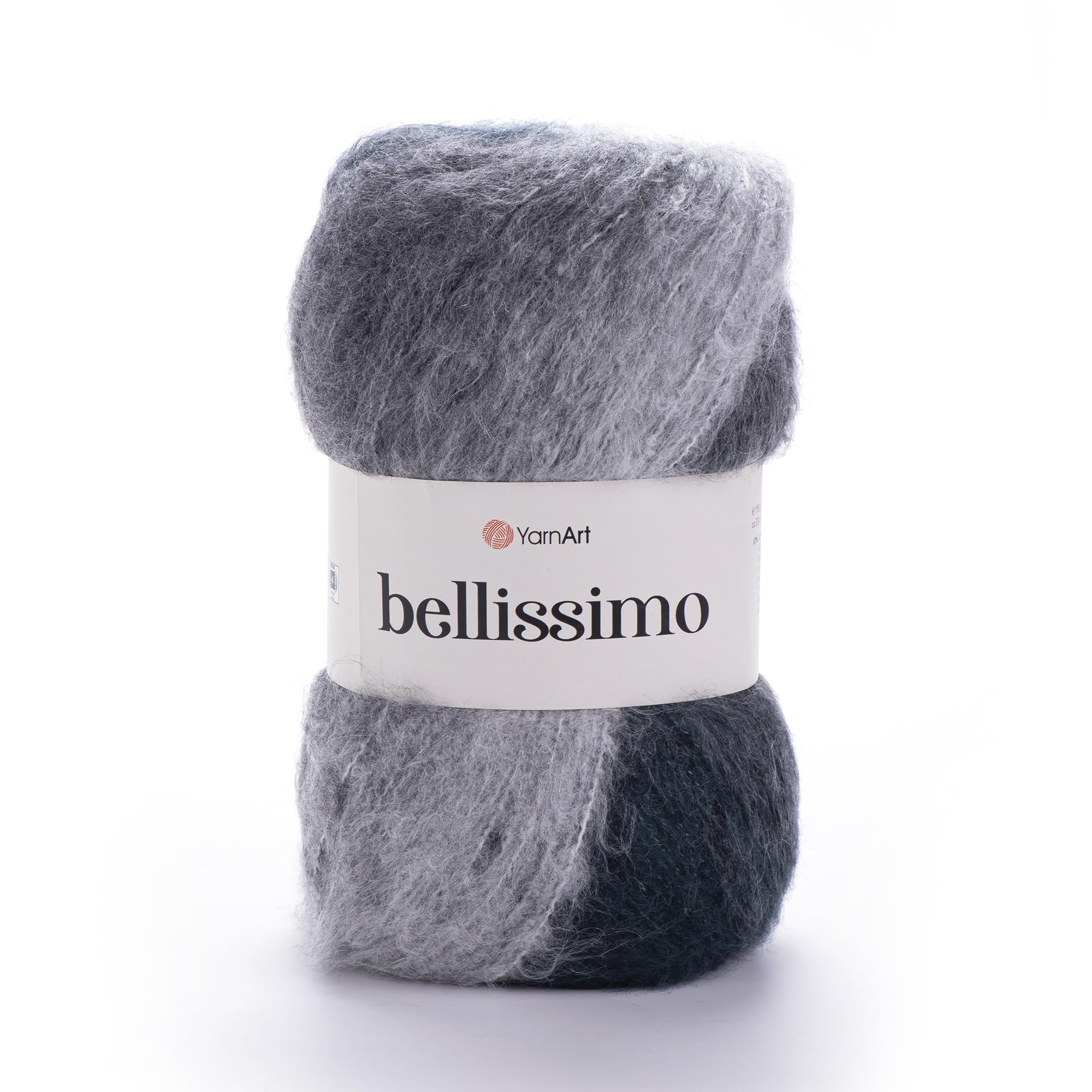 YarnArt Bellissimo - 13% Mohair - 67% Acrylic - 4% Polyamide - 16% Polyester
