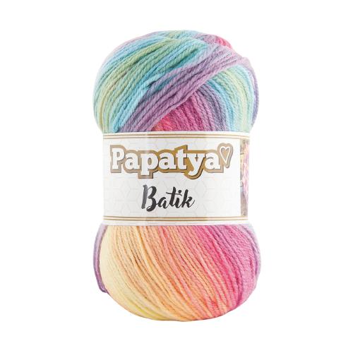 Papatya Batik Dk Variegated Pack Of 5 - 100g, 100% Acrylic, 360m