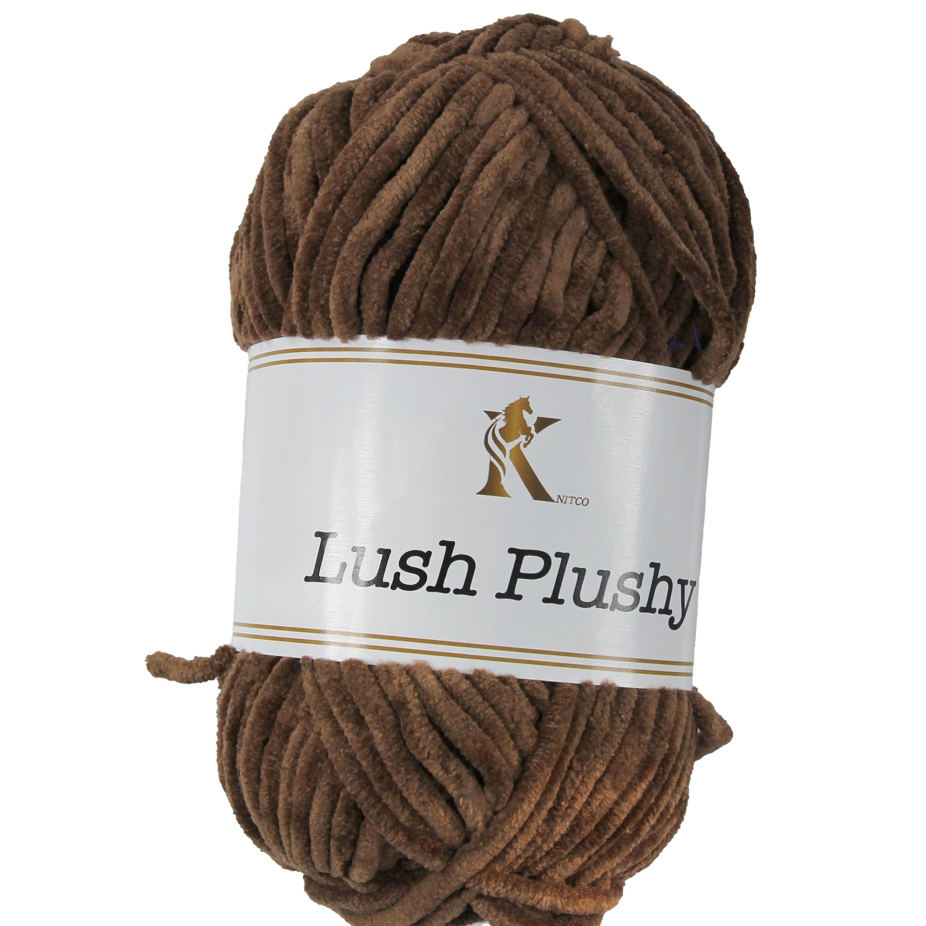 Knit co Lush Plushy / Chenille Chunky - 100g: 100% Polyester