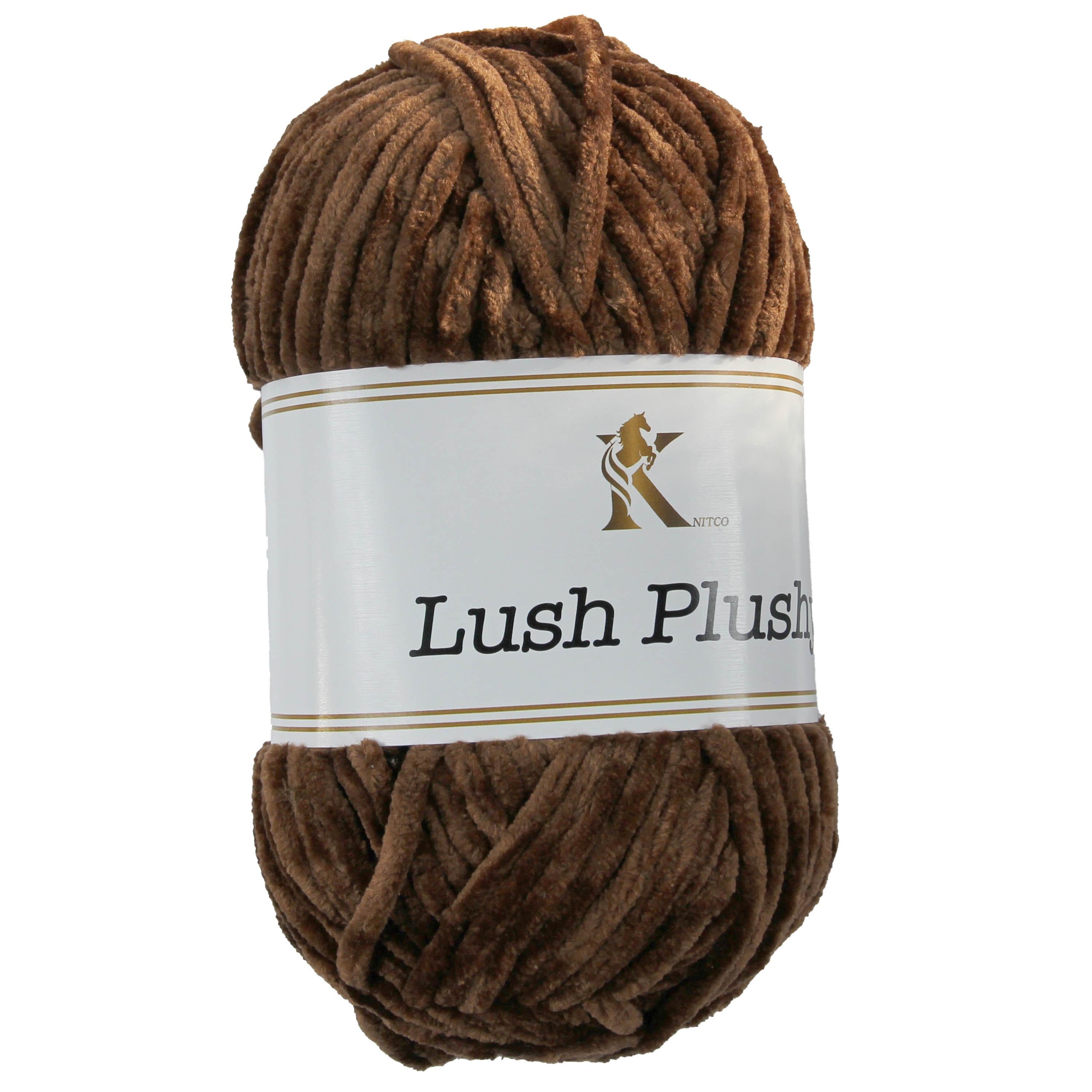 Knit co Lush Plushy / Chenille Chunky - 100g: 100% Polyester