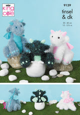 King Cole / TINSEL CHUNKY KNITTING PATTERN - 9139 Dragons