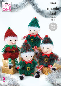 King Cole / TINSEL CHUNKY KNITTING PATTERN - 9164 Elves
