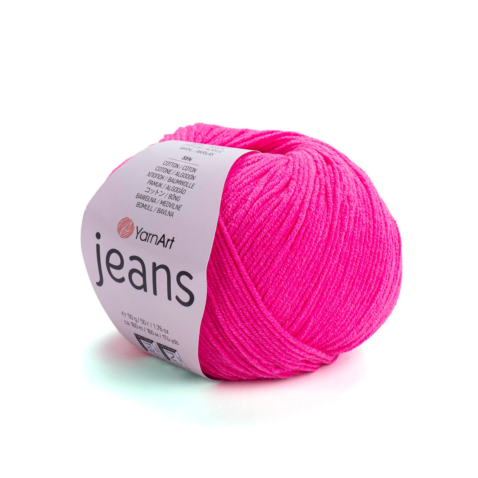 Yarn Art - JEANS - 55% Cotton 45% Acrylic, 160m Knitting and Crochet Yarn