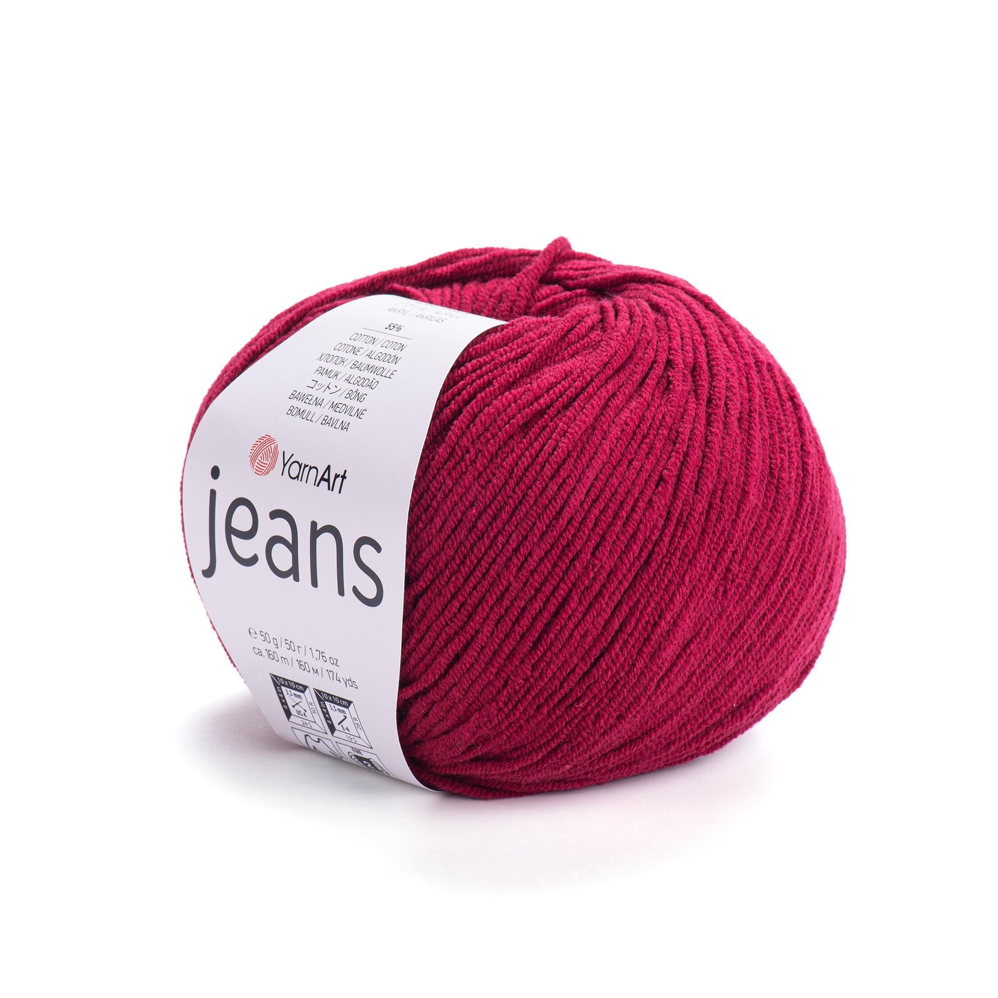 Yarn Art - JEANS - 55% Cotton 45% Acrylic, 160m Knitting and Crochet Yarn