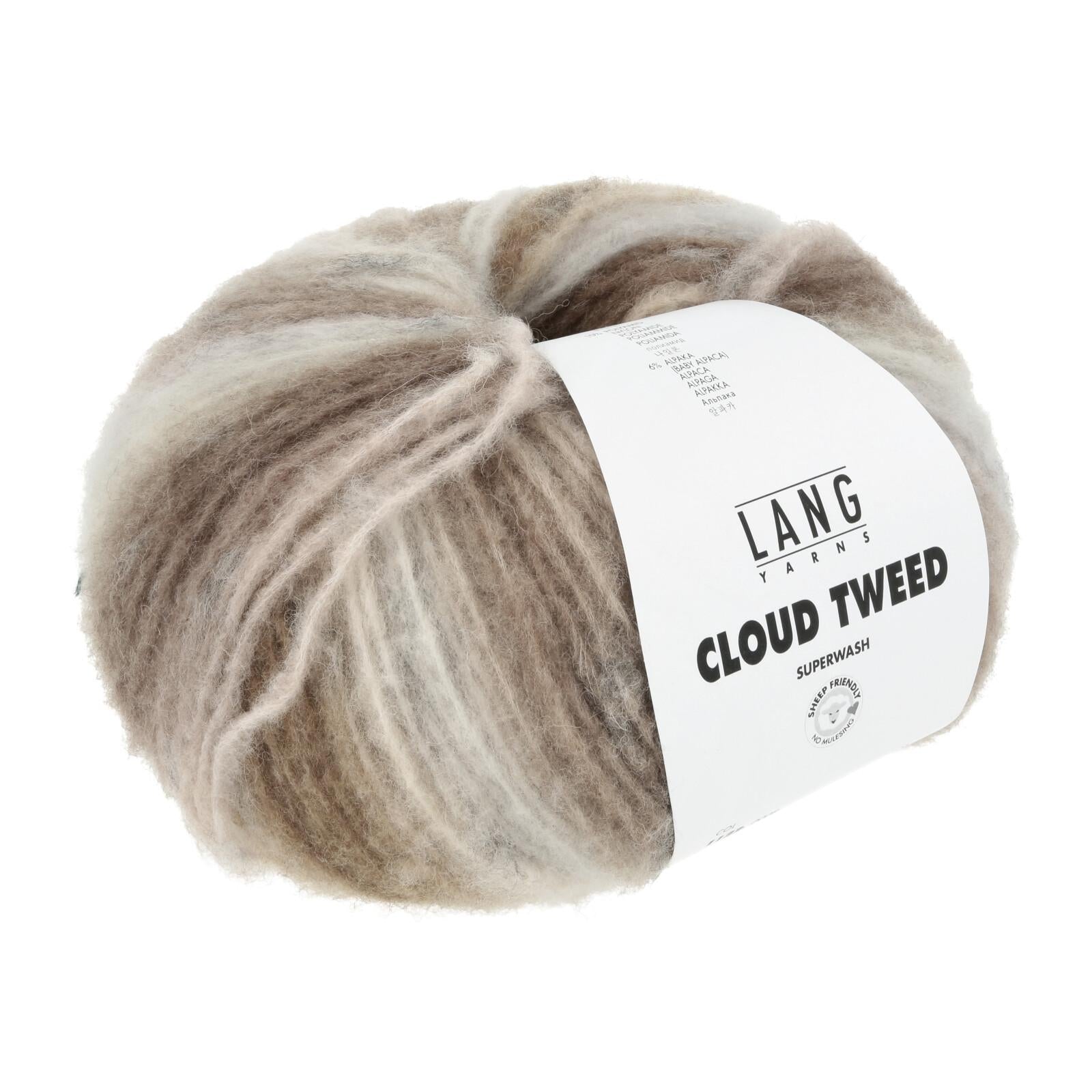 Cloud Tweed Lang Yarns, 100g, 84% virgin wool, 10%nylon, 6% Baby alpaca