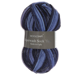 Woolcraft Superwash Sock Yarn 4Ply 100g - Kintyre