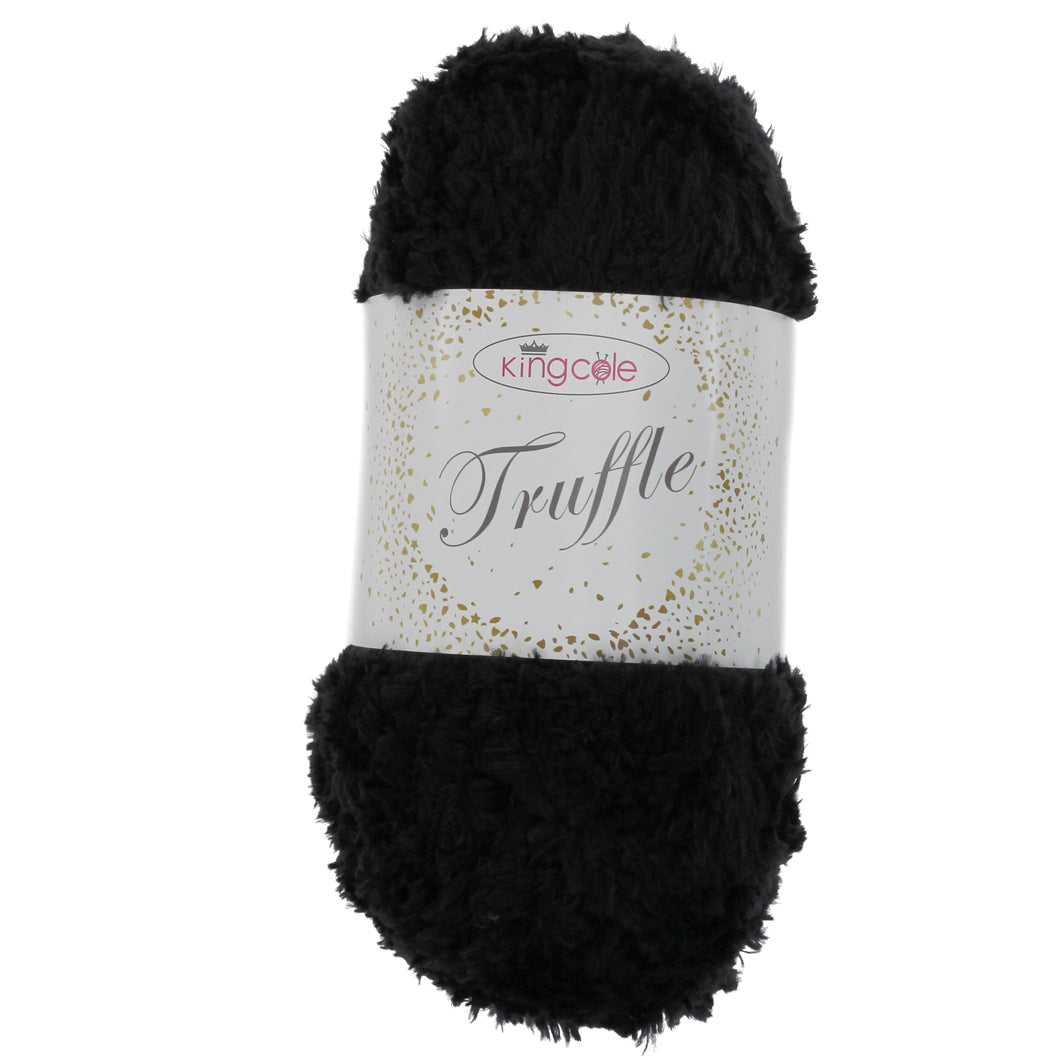 King Cole TRUFFLE Knitting Yarn / Wool - 100g Ball -  Black -4376