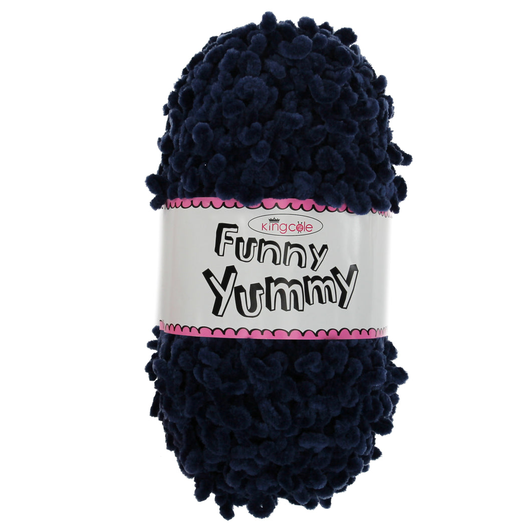 King Cole FUNNY YUMMY Knitting Yarn / Wool - 100g Ball - Navy - 4146