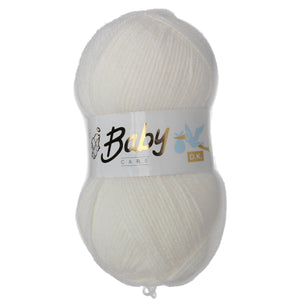 Woolcraft BABY CARE DK Soft Knitting Wool / Yarn - 100g Ball - Oyster