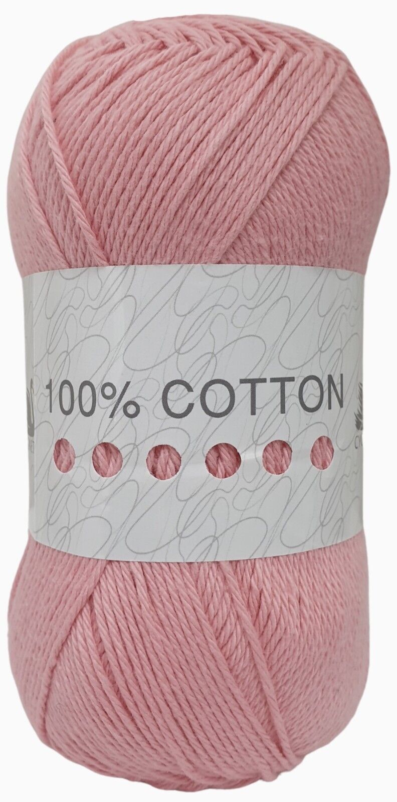 Cygnet 100% COTTON DK Knitting Yarn / Wool - 100g Double Knit Ball - Peach Sorbet