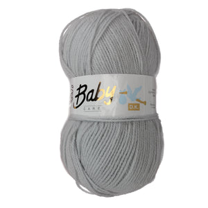 Woolcraft BABY CARE DK Soft Knitting Wool / Yarn - 100g Ball - Silver