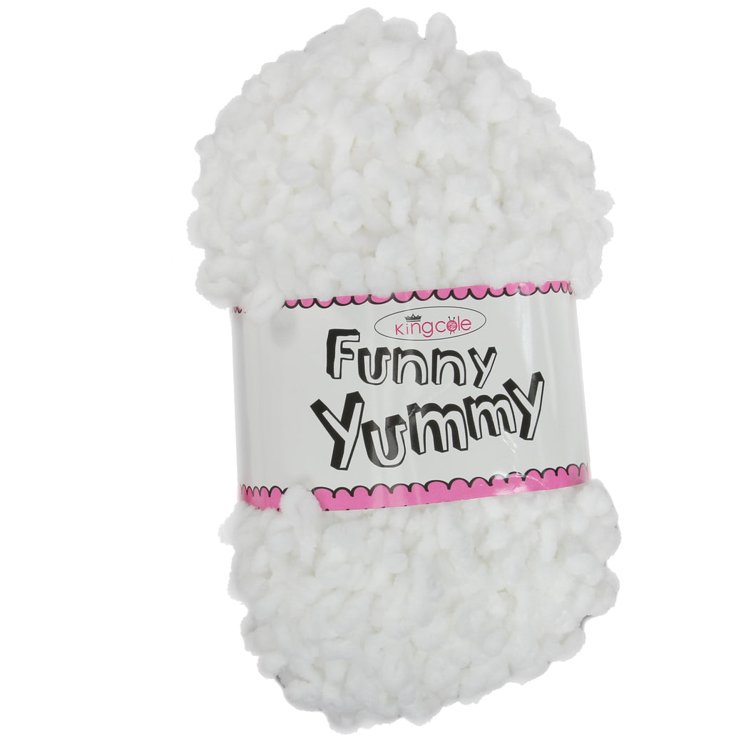 King Cole FUNNY YUMMY Knitting Yarn / Wool - 100g Ball - White - 4140