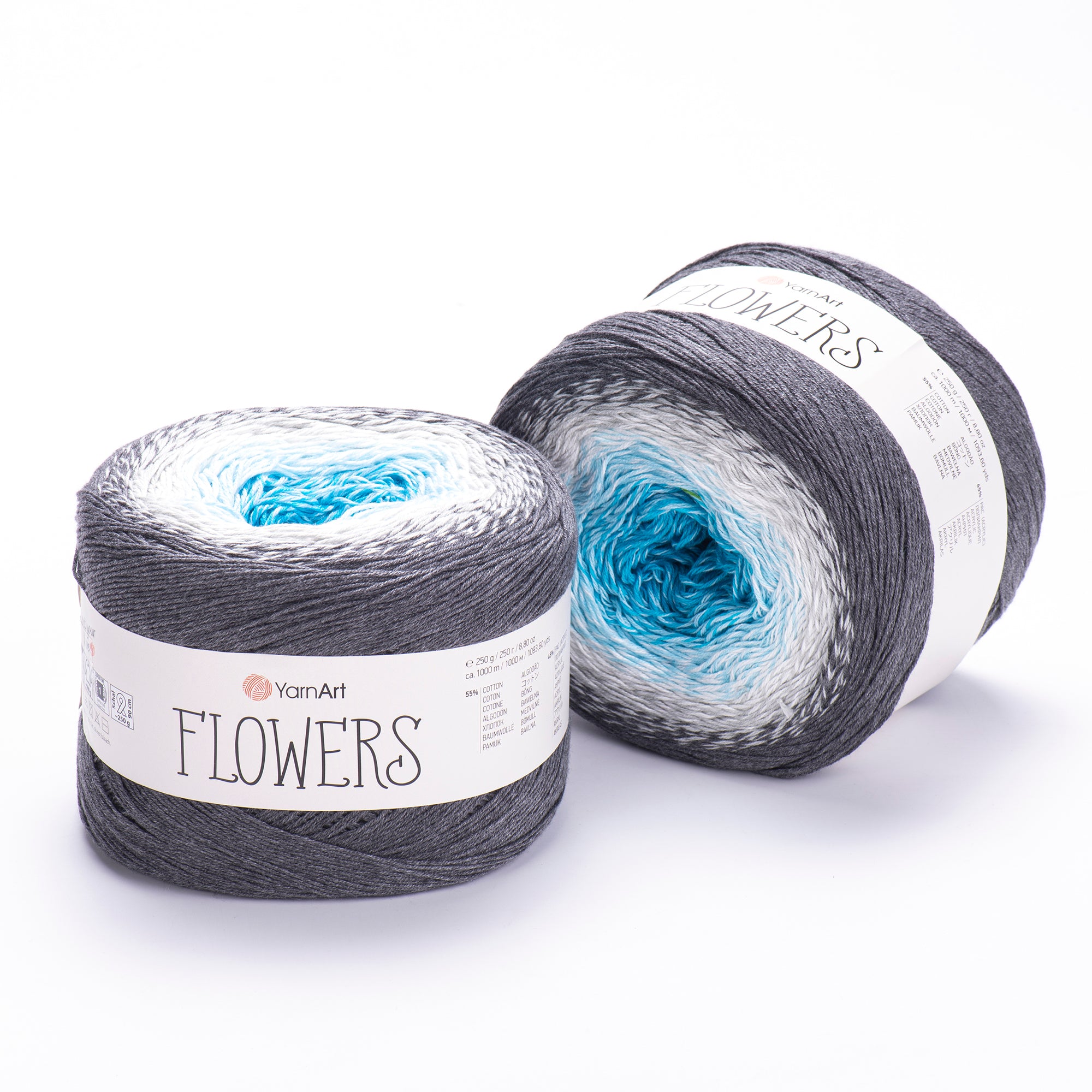 YarnArt Flowers 250g Gradient Cake (1000m) – Cotton/Acrylic