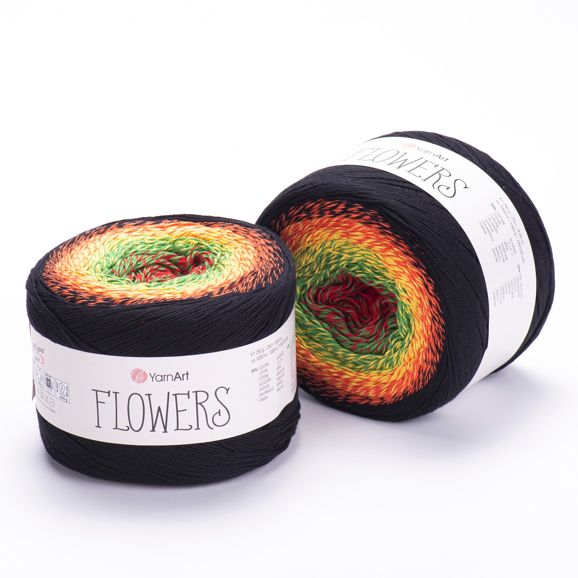 YarnArt Flowers 250g Gradient Cake (1000m) – Cotton/Acrylic